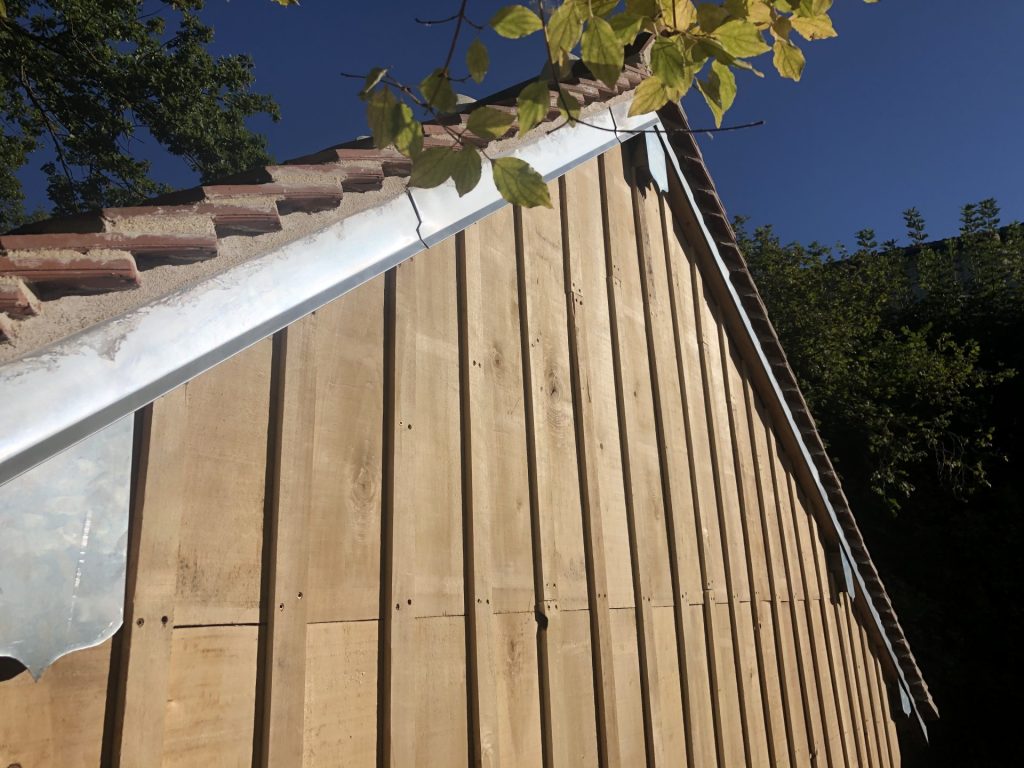 Façade avec habillage bois