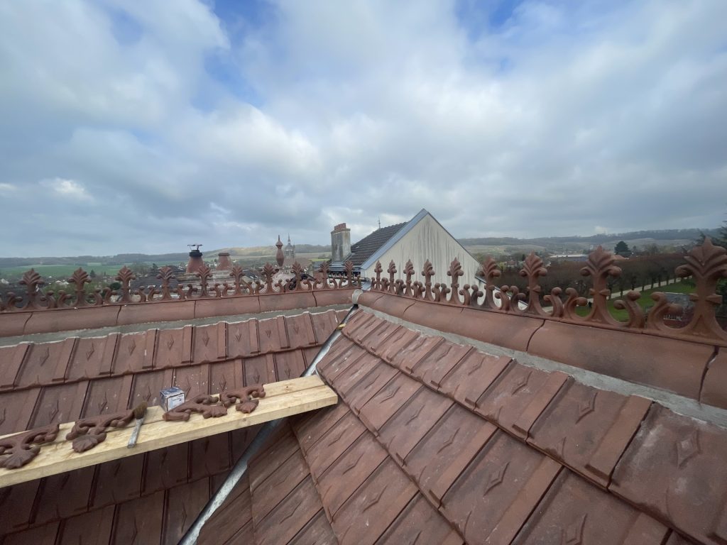 Toit avec vue sur le paysage en arrière-plan